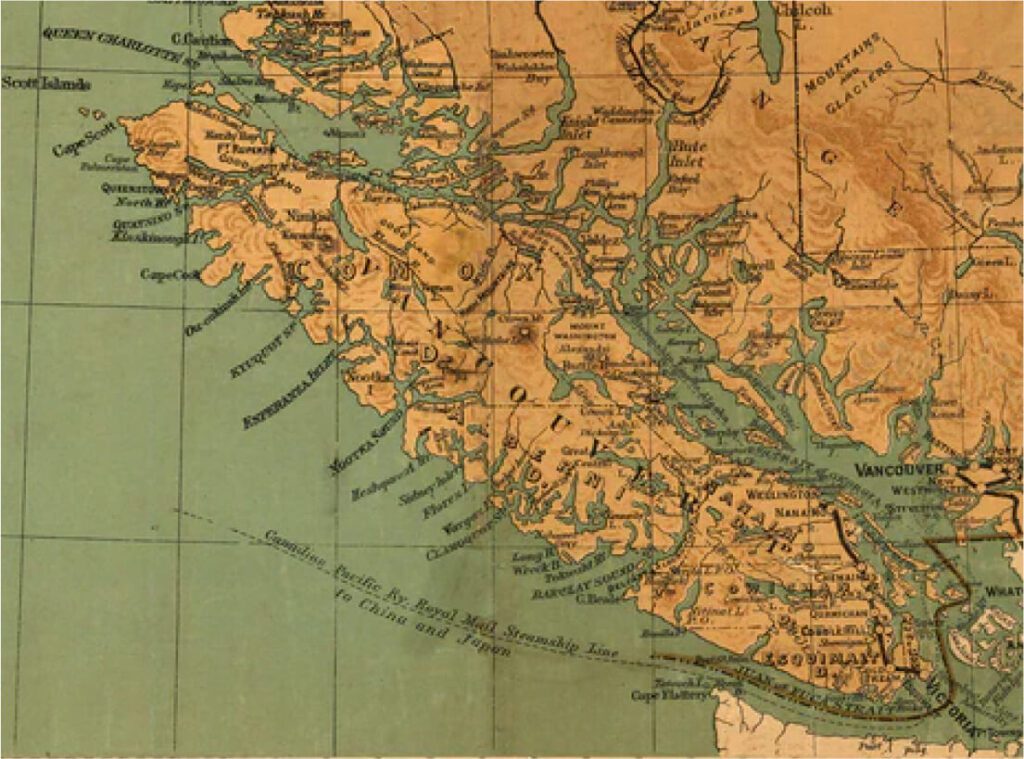 Vancouver Island Old Topgraphical Map